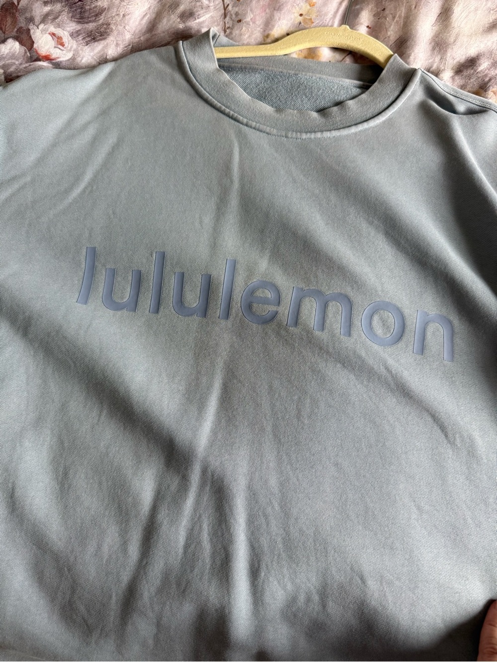 lululemon athletica Light Gray Kids Logo Crew Sweatshirt